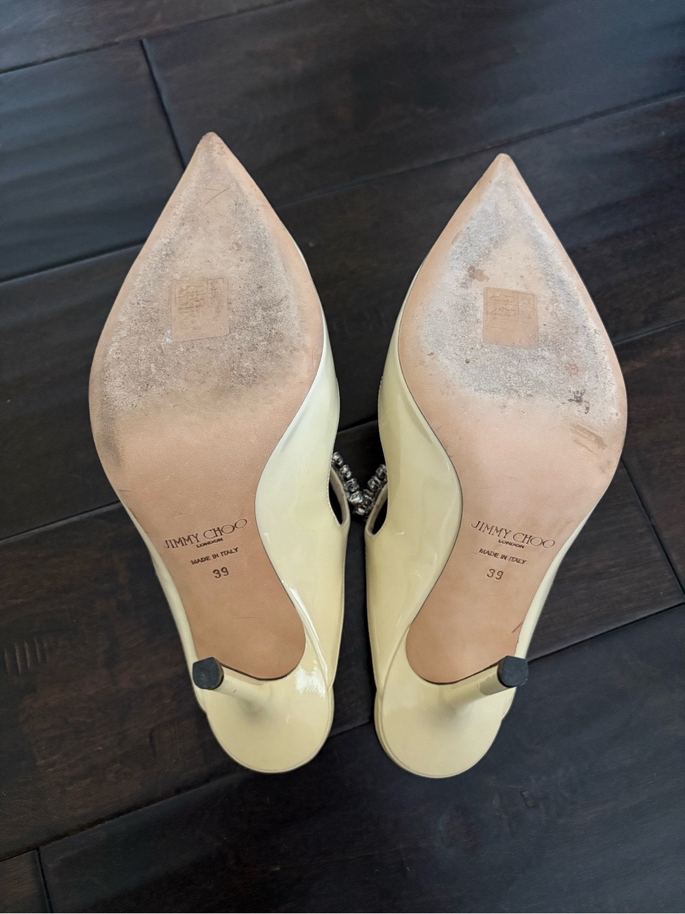 Jimmy Choo Bing 100 Ivory Heels - Picture 6 of 8